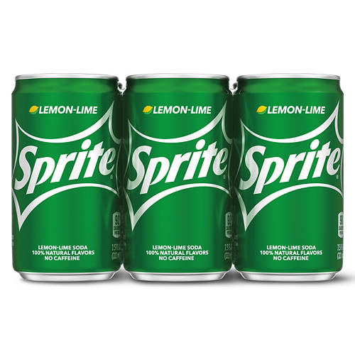 Sprite Mini Cans - 6 Pack, 7.5 fl oz