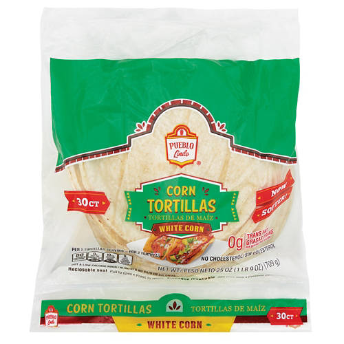6" White  Corn Tortillas, 30 count Product Image Front shot 01