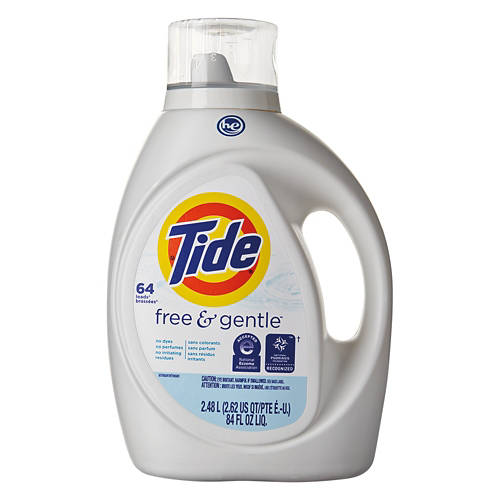 Free & Gentle Liquid Laundry Detergent, 84 fl oz Product Image Front shot 01