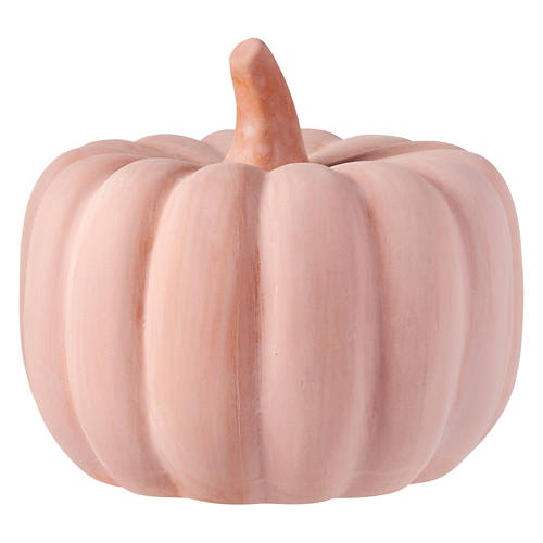 Ceramic Pumpkin, Washed Terracotta - 6.5" x 6.5" x 7"