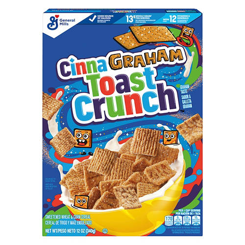 Cinnagrahm Toast Crunch Cereal, 12 oz Product Image Front shot 01