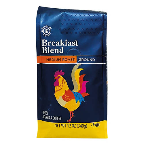 Breakfast   Blend Medium Roast 100% Arabica Ground Coffee, 12 oz