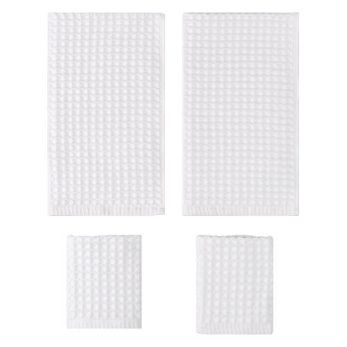 Hand Towel & Wash Cloth Set - White Waffle