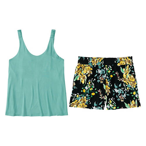 Ladies Cooling Pajamas - Green, M