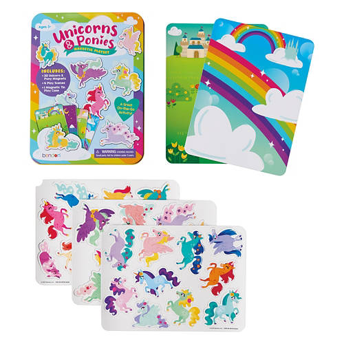 Tin Game Play Set - Unicorns & Ponies