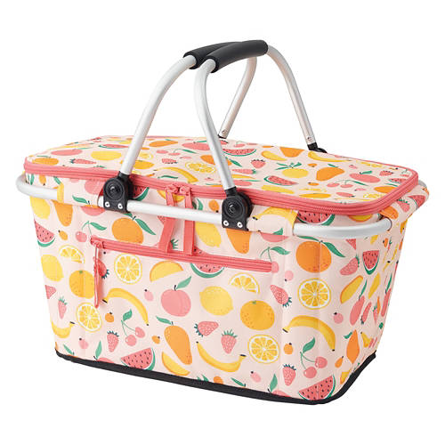 Soft Sided Basket Cooler - Fruit Print Product Image Front shot 01