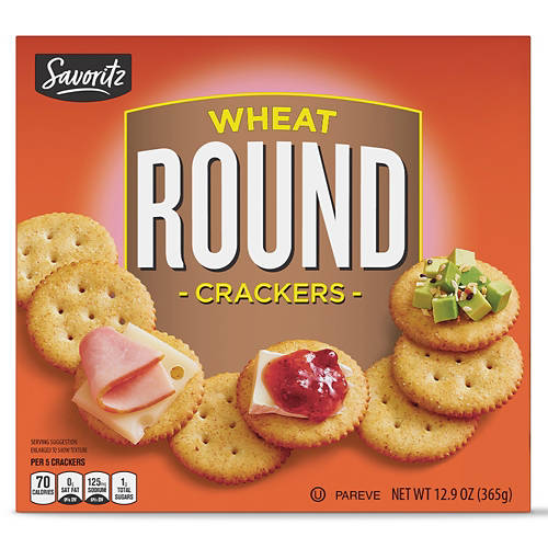 Wheat Round Crackers, 12.9 oz