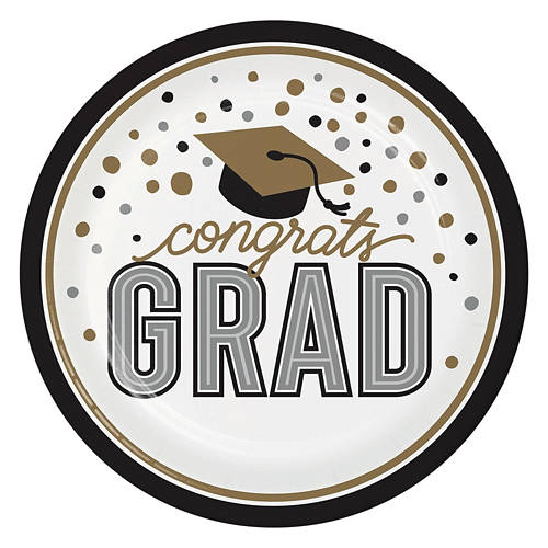 Graduation Party Plates, 20 pack