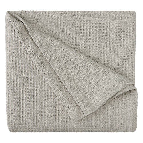 90” x 90” Full/Queen Size Cotton Blanket, Gray