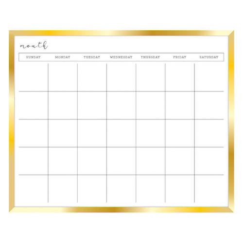 Monthly Calendar Board, Gold