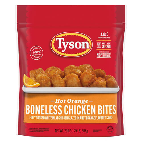 Hot Orange Boneless Chicken Bites, 20 oz Product Image Front shot 01