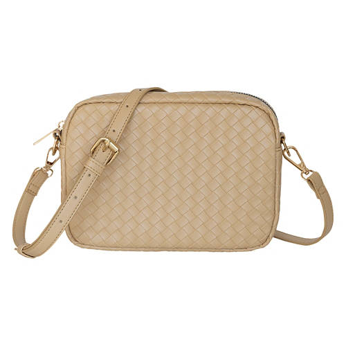 Women's Woven Crossbody Bag, Beige