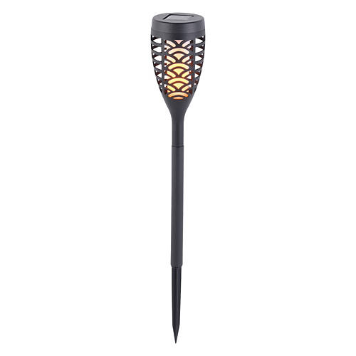 5pk Solar Flame Stake - Black