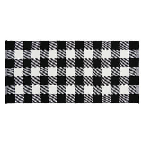 27" X 56" Summer Layering Rug - Buffalo Check Black