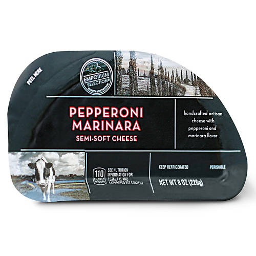 Pepperoni  Marinara Semi-Soft Hand Crafted Cheese, 8 oz