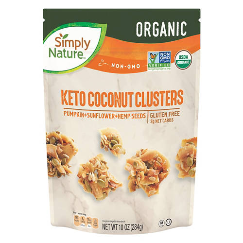 Organic  Keto Super Seed Coconut Clusters, 10 oz