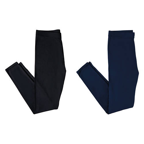 Ladies 2 Pack Soft Leggings - Black/Navy, XL