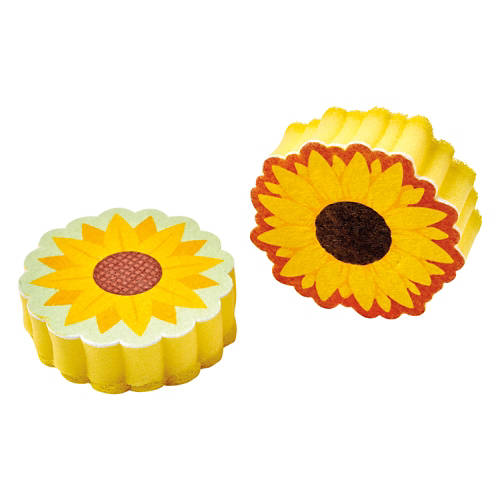 2 Pack Sunflower Shaped Sponges