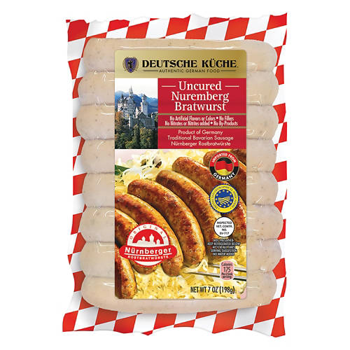 Uncured Nuremberg Bratwurst, 7 oz