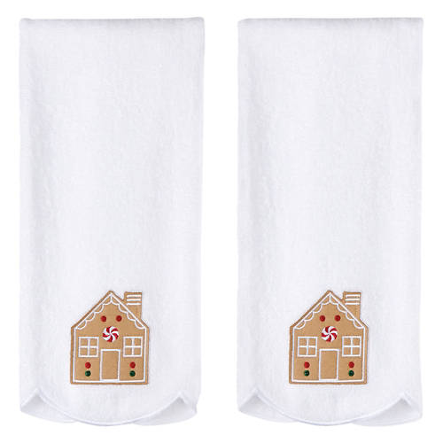 15” x 26” Holiday Hand Towel - 2 Pack, Gingerbread