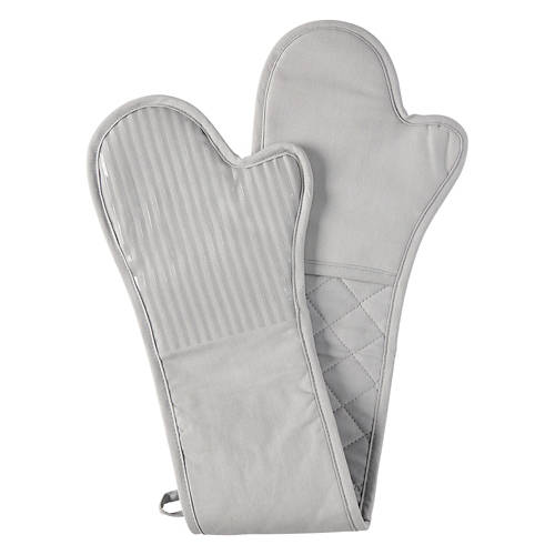 Double Oven Mitt, Gray