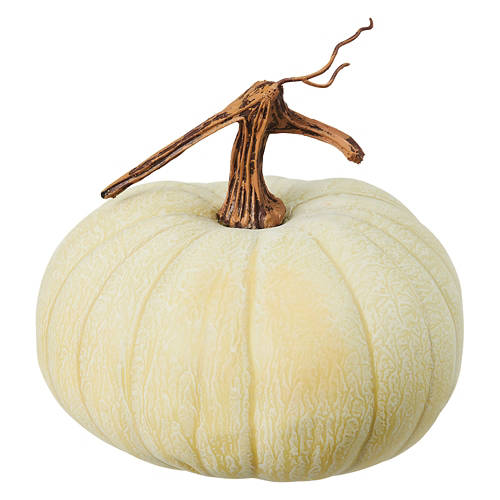 Green and White Striped Faux Pumpkin