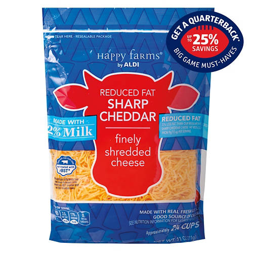 Shredded 2% Milk Reduced Fat Sharp Cheddar Cheese, 11 oz