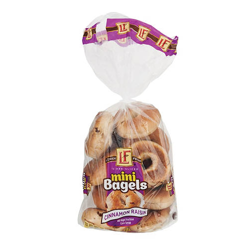 Cinnamon Raisin Mini Bagels, 18 oz Product Image Front shot 01