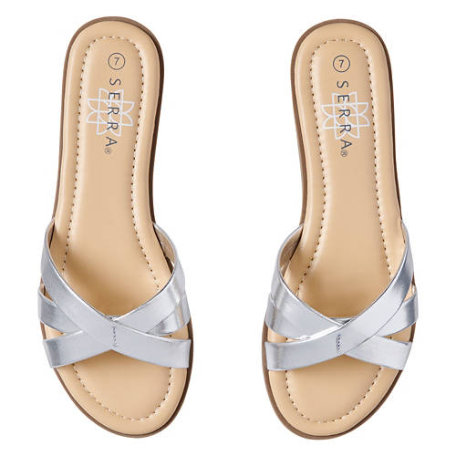 Ladies Slide Sandals - Cream, 6