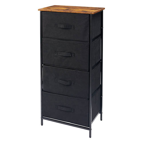 4 Drawer Tower Organizer, Black