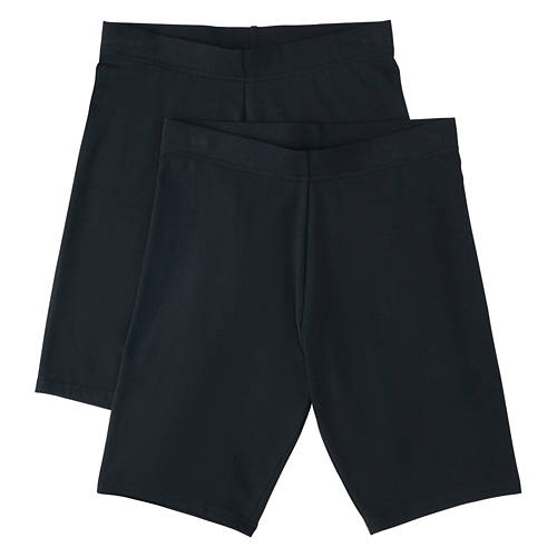 2 Pack Ladies Bike Shorts - Black, L