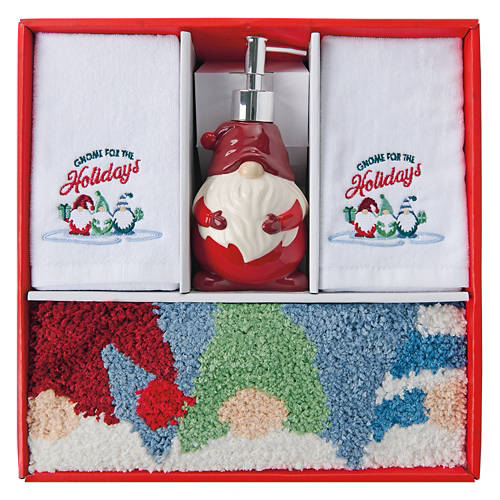 4 Pack Holiday Bathroom Set - Gnomes