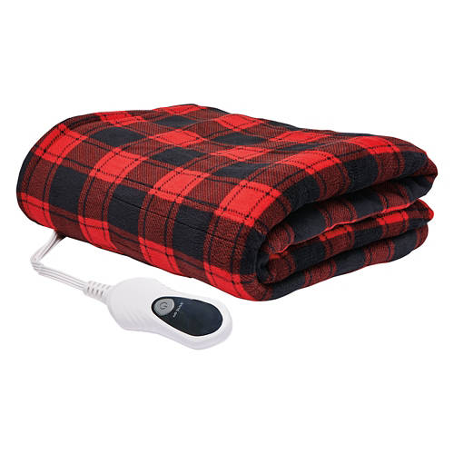 50” x 60” Heated Throw - Red Check