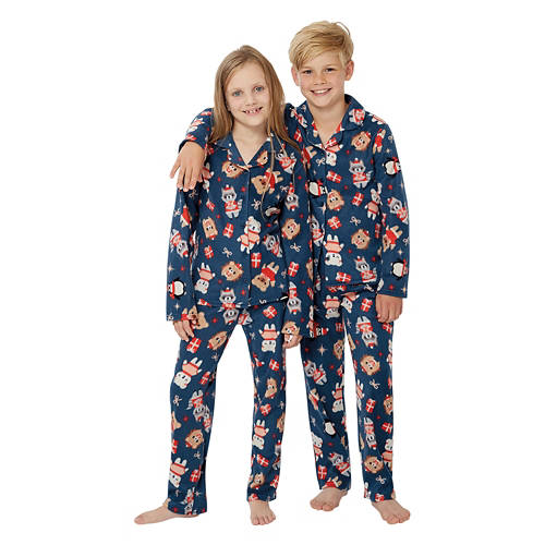 Childrens Holiday Pajamas - Animal Print, S