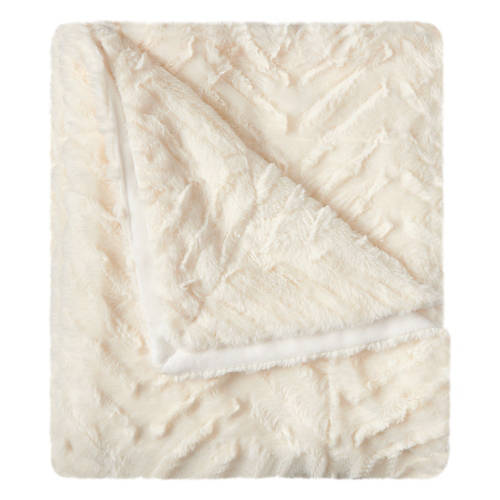 Super Soft Sculpted Throw, Cream