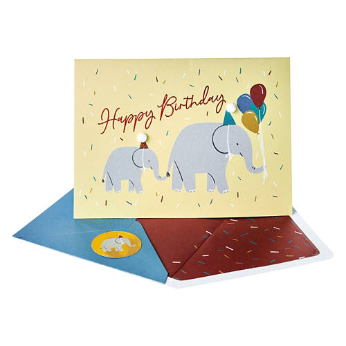 Greeting Card - Elephant Birthday