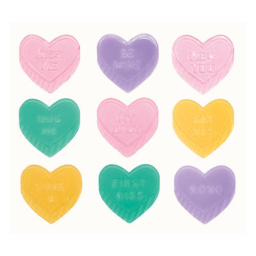 Valentine Gel Clings - Convo Hearts