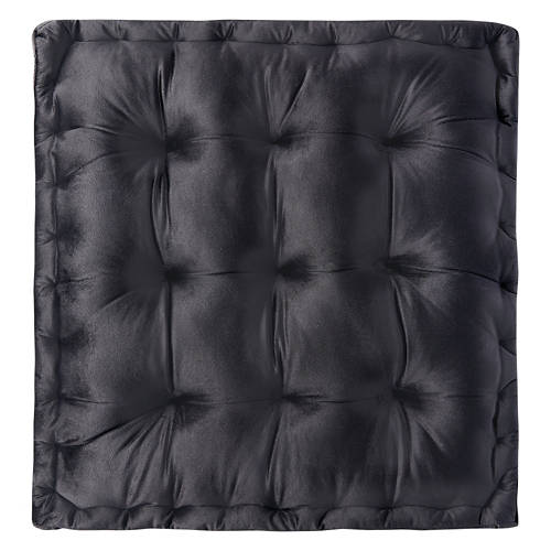 Square Floor Pillow - Velvet Black