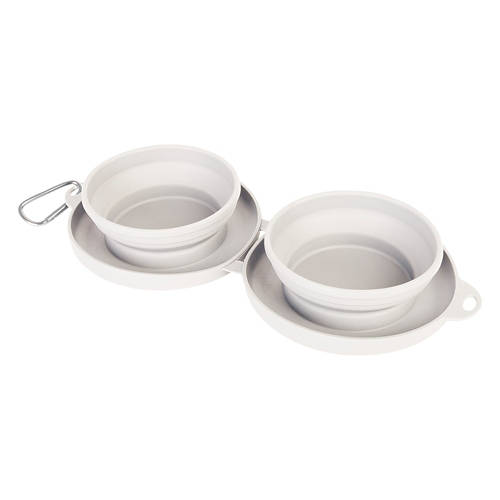 Collapsible Pet Travel Bowl - Cream