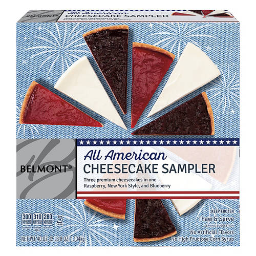 All American Cheesecake Sampler, 40 oz Product Image Front shot 01