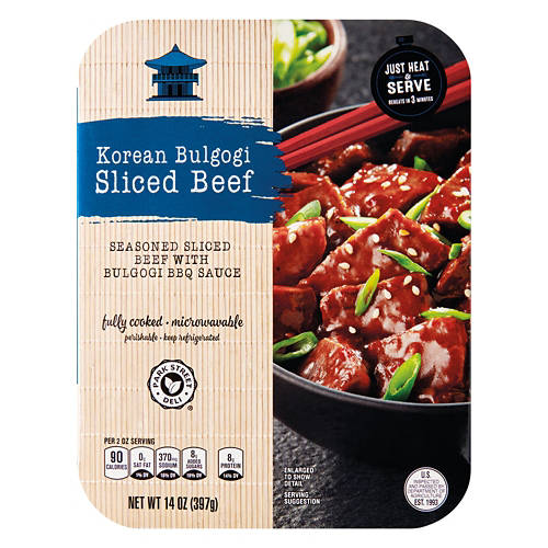Heat & Serve Korean Bulgogi Sliced Beef, 14 oz Product Image Front shot 01