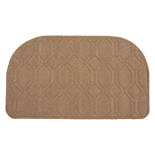 20" x 34" Slice Shaped Kitchen Accent Rug - Tan Polygon