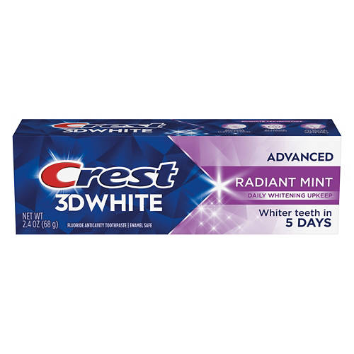 3D White Radiant Mint Toothpaste, 2.4 oz