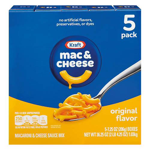 Original Mac & Cheese Family Size Pack, 5 count Product Image Front shot 01