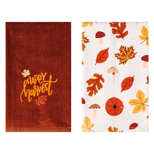 2 Pack Happy Harvest Towel Set, 15" x 25"