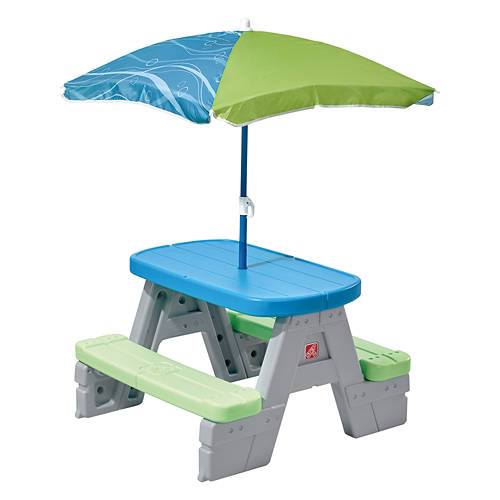 Kid's Sit & Play Jr. Picnic Table with Umbrella Product Image Front shot 01
