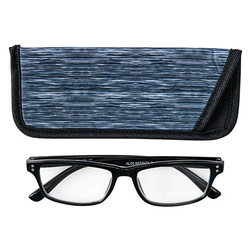 Premium Reading Glasses with Case - Black, 2.50
