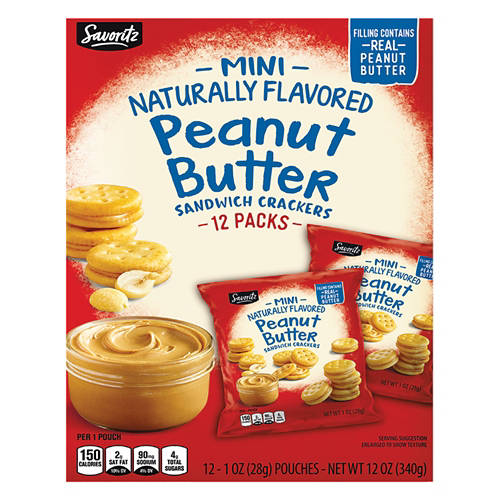 Mini Peanut Butter Sandwich Crackers, 12 oz