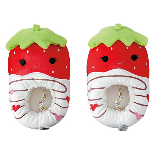 Valentine's Day Childrens Squishmallow Slipper - Strawberry, 11/12