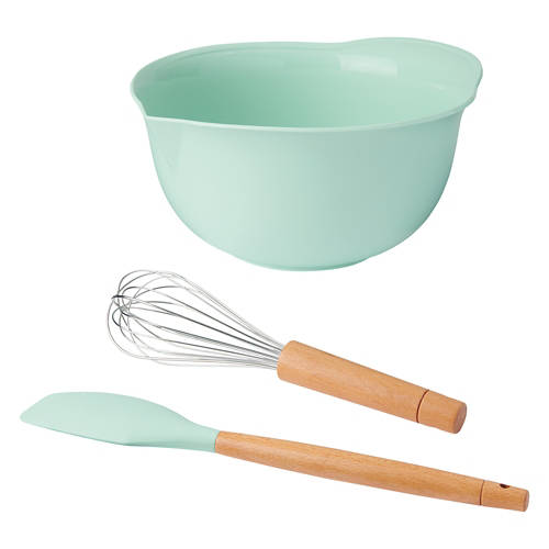 Mixing Bowl & Utensil Set - Green